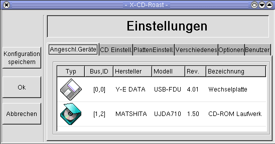 Komfortables auswählen der Optionen